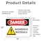 Signmission Hazardous Materials Danger Sign, Vinyl Decal, 14in W x 10in L, 2PK OS-2PACK-DS-D-1014-L-1315 - alternate 4